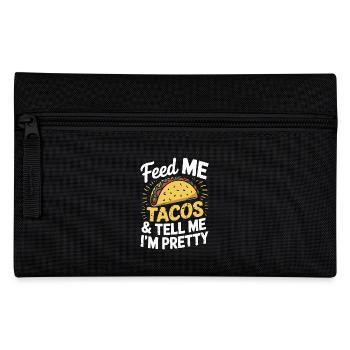 Taco Design - Feed Me & Say I'm Pretty - Pencil Case - black - Front