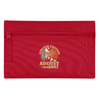Original August 2007 Vintage Birthday Gift - Pencil Case - red - Front