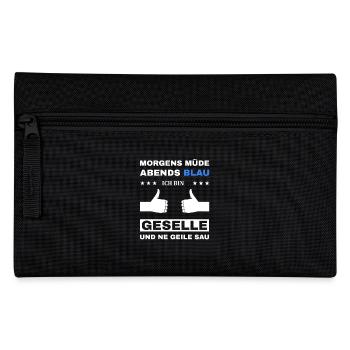 Geselle Facharbeiter Azubi Prüfung - Federtasche - Schwarz - Vorne