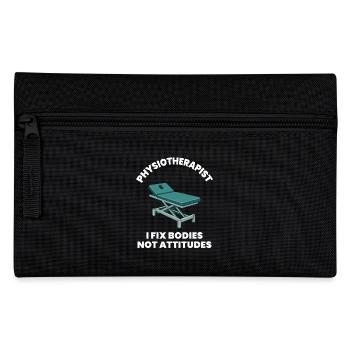 Physiotherapeutin I Fix Bodies Physikalische - Federtasche - Schwarz - Vorne