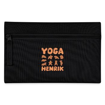 Katze Yoga Henrik - Federtasche - Schwarz - Vorne