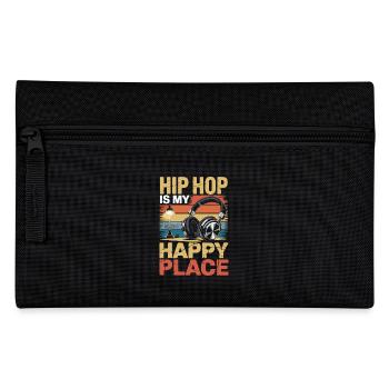Music My Happy Place Music Lover DJ Headphones - Pencil Case - black - Front