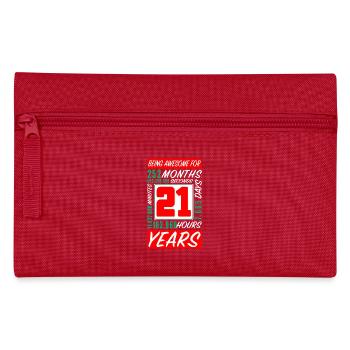 Familie 21 Jahre Geburtstag Monate Stunden - Federtasche - Rot - Vorne