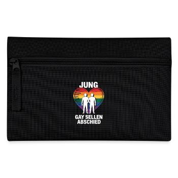 Bachelor Party Gay Heart Rainbow - Pencil Case - black - Front