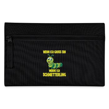 Wenn Ich Groß Bin Werde Ich Schmetterling - Federtasche - Schwarz - Vorne
