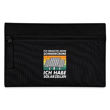 Solar BRAUCHE KEINE SONNENCREME HABE SOLARZELLEN - Federtasche - Schwarz - Vorne