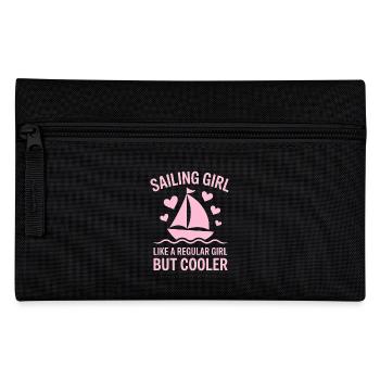 Sailing Saying Girl Sailor Sailing Gift - Pencil Case - black - Front