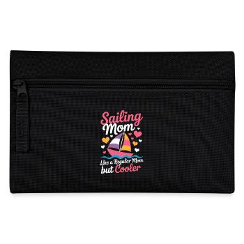 Sailing Saying Mom Mom Sailor Sailing Gift - Pencil Case - black - Front