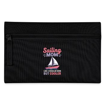Sailing Saying Mom Mom Sailor Sailing Gift - Pencil Case - black - Front