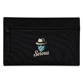 Servus – Bavarian greeting in vintage look - Pencil Case - black - Front