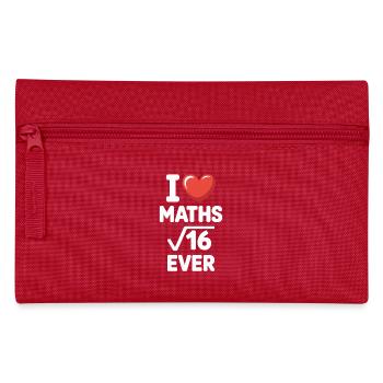 Math J’adore les maths Maths Nerd Professeur de mathématiques - Trousse - rouge - Devant