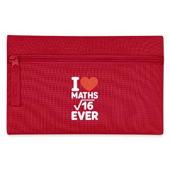 Math J’adore les maths Maths Nerd Professeur de mathématiques - Trousse - rouge - Devant