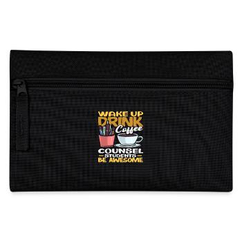 School Counselor Coffee Students Be Great - Pencil Case - black - Front