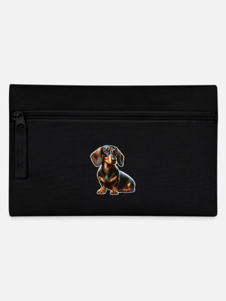 Dackel - Federtasche - Schwarz