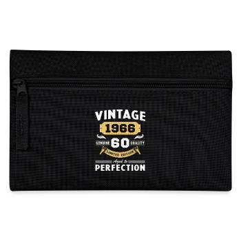 1966 60 Jahre Vintage Jubiläumsgeschenk - Federtasche - Schwarz - Vorne