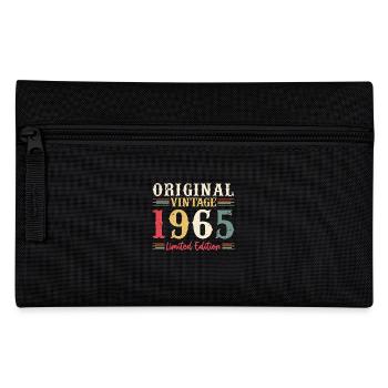 60 Years 1965 Vintage Retro Birthday Gift - Pencil Case - black - Front