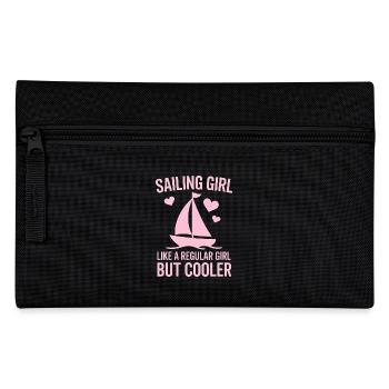Sailing Saying Girl Sailor Sailing Gift - Pencil Case - black - Front