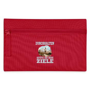 Persevere, set new goals, motivation, run - Pencil Case - red - Front