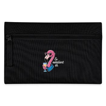 Es Eskalient Éh Flamingo with sunglasses and - Pencil Case - black - Front