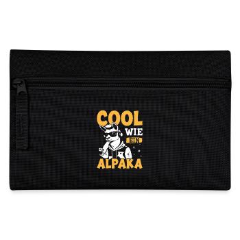 Alpaka Fan COOL WIE EIN ALPAKA Lama Lustig - Federtasche - Schwarz - Vorne