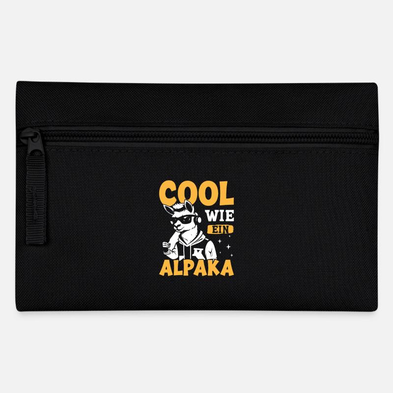 Alpaka Fan COOL WIE EIN ALPAKA Lama Lustig - Federtasche - Schwarz