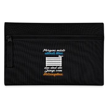 Heizungsbauer Heizungsbau Klempner Installateur - Federtasche - Schwarz - Vorne