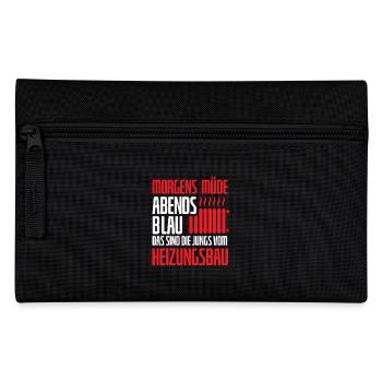 Heizungsbauer Heizungsbau Klempner Installateur - Federtasche - Schwarz - Vorne