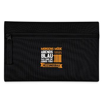 Heizungsbauer Heizungsbau Klempner Installateur - Federtasche - Schwarz - Vorne