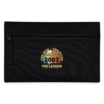 Vintage August 2007 Birthday Gift 18 Years - Pencil Case - black - Front