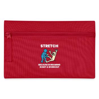 Physiotherapy Funny Stretching Exercises Saying - Pencil Case - red - Front