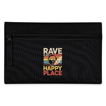 Rave My Happy Place Music Lover DJ Headphones - Pencil Case - black - Front