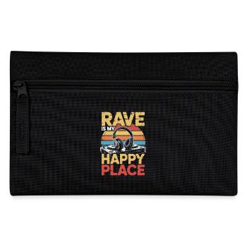 Rave My Happy Place Music Lover DJ Headphones - Pencil Case - black - Front