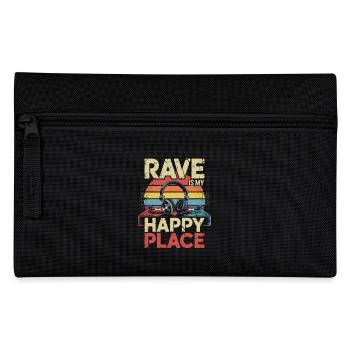 Rave My Happy Place Music Lover DJ Headphones - Pencil Case - black - Front