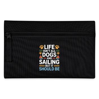 Segeln Spruch Hunde Segler Hund Segeln Geschenk - Federtasche - Schwarz - Vorne