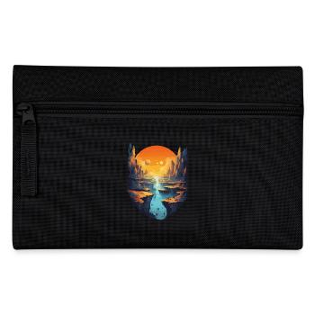 Paysage fantastique avec coucher de soleil et - Trousse - noir - Devant