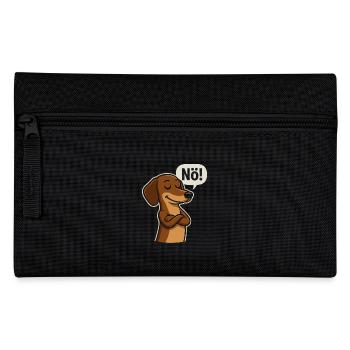 Le teckel dit non – le chien effronté dit - Trousse - noir - Devant