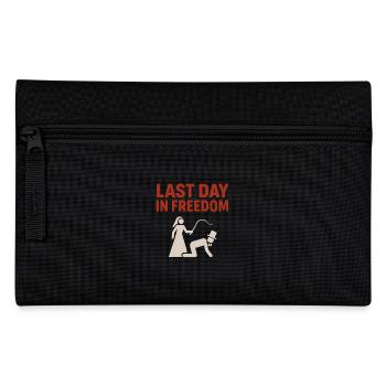 Dernier jour en liberté – Enterrement de vie de garçon Hommes Fun - Trousse - noir - Devant