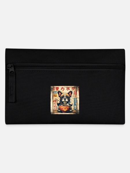 Französische Bulldogge Ramen - Federtasche - Schwarz