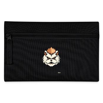 Tête de hamster en colère avec mohawk - Trousse - noir - Devant