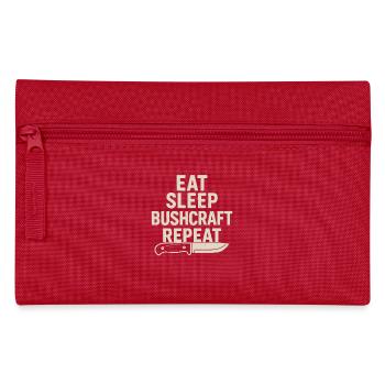 Eating Sleeping Bushcraft Repetition Prepper - Pencil Case - red - Front