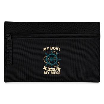 Mein Boot Meine Regeln Mein Chaos Nautischer - Federtasche - Schwarz - Vorne