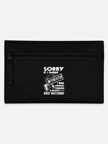Thinking About Bird Watching - Pencil Case - black