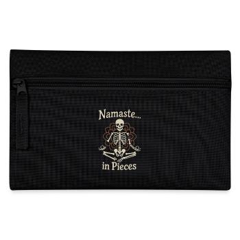Skeleton Yoga Meditating Skeleton Goth Yoga Humor - Pencil Case - black - Front