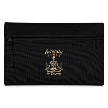 Skeleton Yoga Meditating Skeleton Goth Yoga Humor - Pencil Case - black - Front