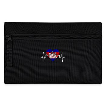 Kambodscha Skyline Herzschlag Siem Raep Angkor Wat - Federtasche - Schwarz - Vorne