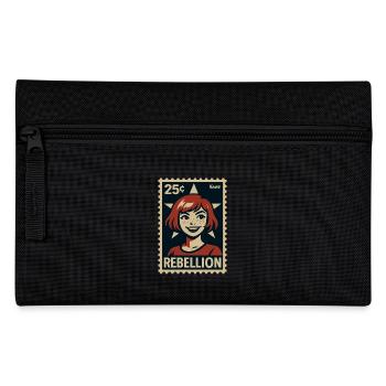 Girl rebel with star and freckles - Pencil Case - black - Front