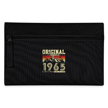 Original August 1965 Vintage Birthday Retro - Pencil Case - black - Front
