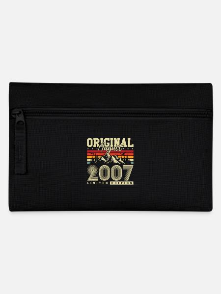 Original August 2007 Jahrgang Geburtstag Retro - Federtasche - Schwarz