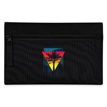 Palme (Dreieck, Streifen) - Federtasche - Schwarz - Vorne