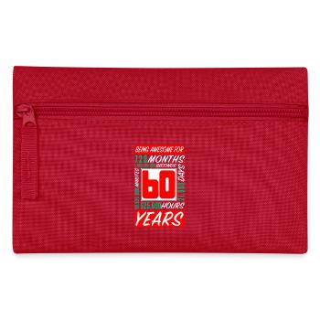 Familie 60 Jahre Geburtstag Monate Stunden - Federtasche - Rot - Vorne